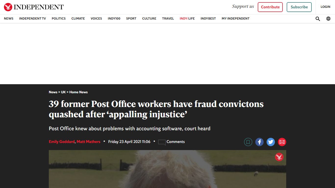 Former Post Office workers convicted of theft have names cleared | The ...