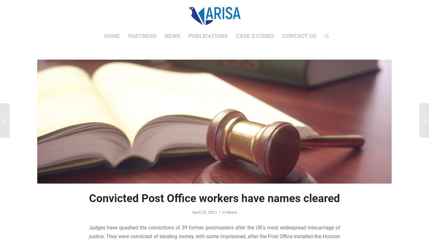 Convicted Post Office workers have names cleared - Arisa